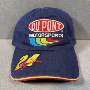 Jeff Gordon #24 Dupont Motorsports Hat Cap Navy Chase NASCAR Vintage Y2K‎